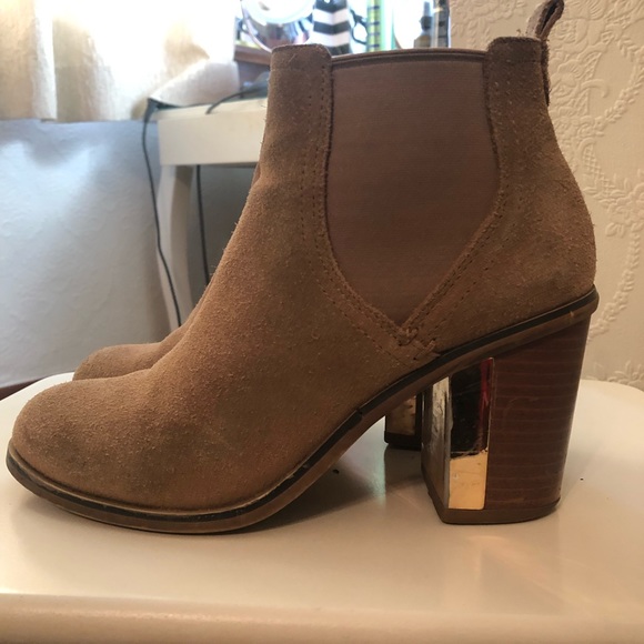 Leather Suede Ankle Boots - Picture 6 of 6